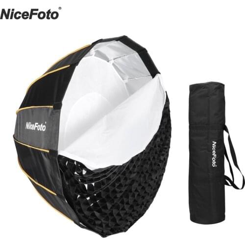 NiceFoto LED Quick Set-up Umbrella Softbox Studio SoftBox+ Grid Carry Bag for Aputure 120D 120D II Bowens Mount LED Flash Light