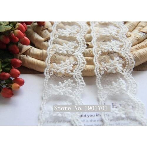 10yard/lot width 4cm embroidered lace fabric , DIY handmade lace materials, clothing accessories lace