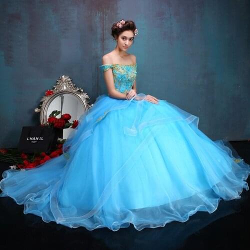 100%real venice carnival light blue golden embroidery medieval dress Renaissance Gown queen Victoria Marie/ Belle Ball/ball gown