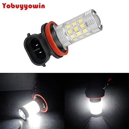 2Pcs Long Life 6000K White 30W H8 H9 H11 SAMSUNG Chip-36SMD LED + Projector Lens DRL Driving Fog Light Bulb