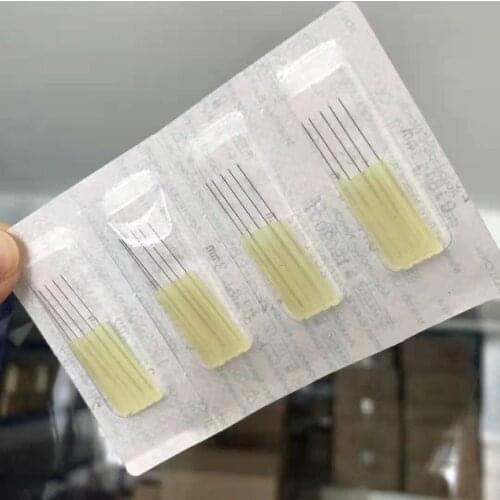 500pcs Plastic handle acupuncture needle ear needle five-color body masage accupuncture needle 0.12/0.14./0.16/0.18mm