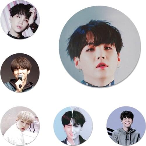 58mm Suga Min Yoongi KPop Badge Brooch Pin Accessories For Clothes Backpack Decoration gift