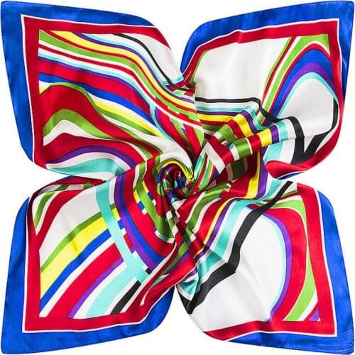 60cm * 60cm 2017 new arrival High Quality spring Imitated Silk Scarves Shawl women Fashion professional Square Small Scarf