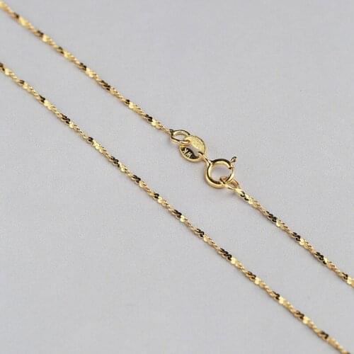 925 Sterling Silver Three Colors 0.8MM Charm Starry Solid 925 Italy Necklace 16 & 18 Inches