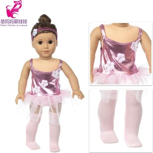 18" Girl Doll Ballet Tutu Skirt17 Inch Baby Doll Dance Dress Baby Girl Gifts