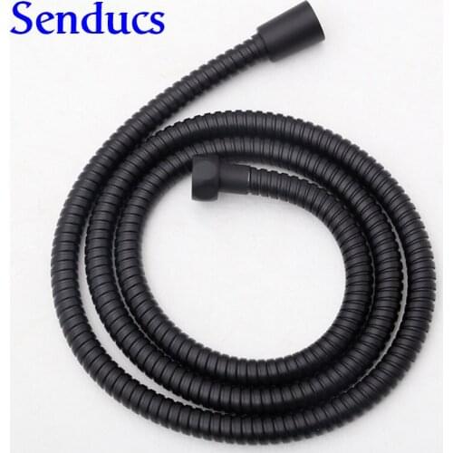 Free shipping high quality stainless steel shower shose with 1.5m black bronze shower hose for bathroom accessories shower hose