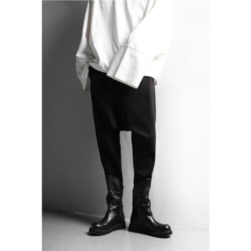 Japanese Diablo designer wide leg pants mens loose casual small leg Harem Pants