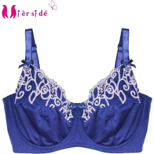 Mierside 1194 plus size bra push up bra for women blue lingerie Tops 34-42 DD/DDD/E/F/G
