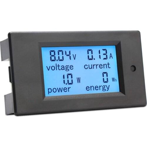DC 6.5-100V 0-10A LCD Display Digital Current Voltage Power Energy Meter Multimeter Ammeter Voltmeter