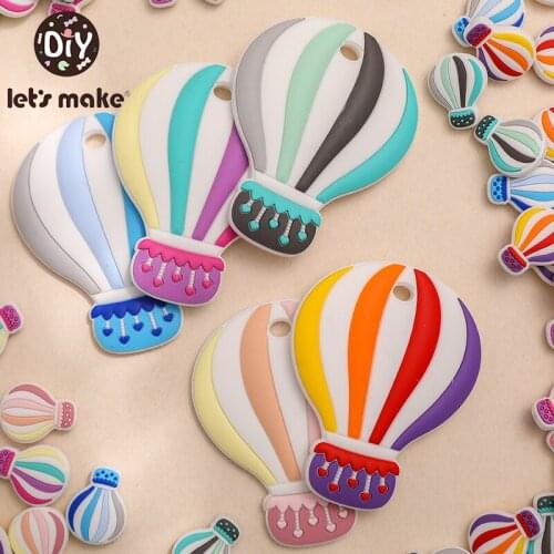 Lets make Hot Air Balloon Baby Teething Beads Cute Silicone For Food Grade Infant Nursing Teether Toy Accessories Nursing Gift