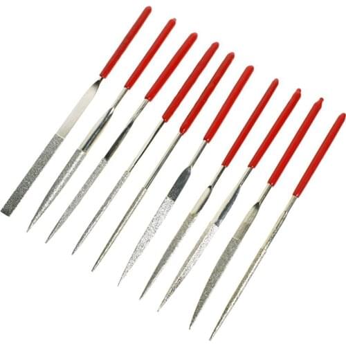 Double One Diamond Needle Nut Fret Pin File Set Hole Slot Filing Guitar Repair Luthier Jewelry Making engraving Tool 10pcs/set
