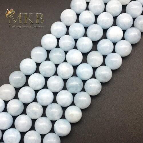6 8 10 12mm Genuine Natural Stone Aquamarines Round Loose Beads For Jewelry Making Gem Beads Diy Accessories Wholesale