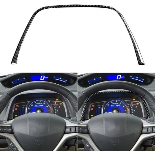 80% Hot Sales!! Panel Cover Non-scratching Waterproof Carbon Fiber Car Speedometer Upper Sticker for Honda Civic 8th Generation
