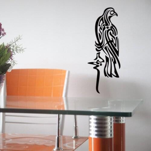 Muslin Culture Arabic Black Birds Wall Stickers Islamic Living Room Unique Wall Paper Art Home Decor Wall Mural Poster Decal