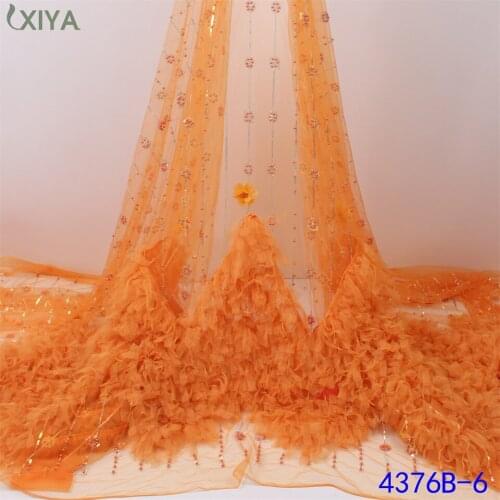 New Embroidery African Lace Fabric High Quality French Tulle Lace Fabric for Women Evening Dress Nigerian Mesh Lace APW4376B