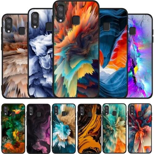 Painted Protective Black Phone Case For Samsung Galaxy A71 A51 A41 A31 A20E A10 A20 A40 A50 A70 M30S M20 A7 A8 A9 2018