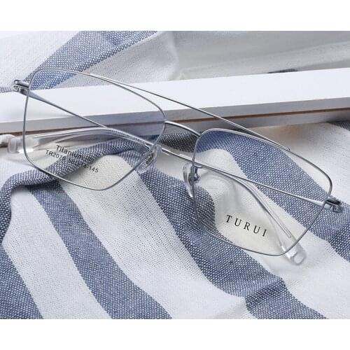 New β Titanium Ultra Light Fashionable Double Beam Spectacle Frame Cormfortable Quality Women Men Myopia Glasses Eyewear