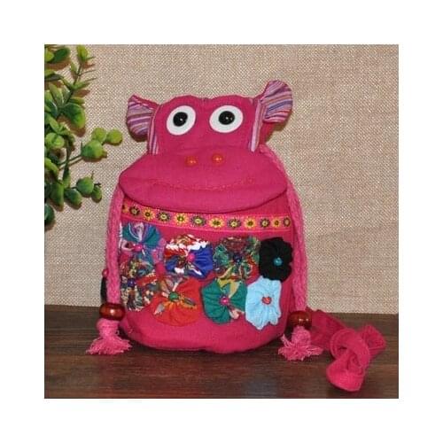 Hot colorful animal appliques mini national shopping handbags!Nice bohemian prints casual hasp shoulder bag All-match canvas bag