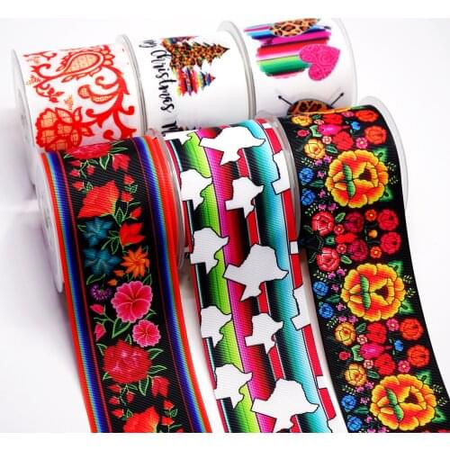 DIY Handmade Materials Printed Grosgrain Ribbon 50 Yard Per Size 27844