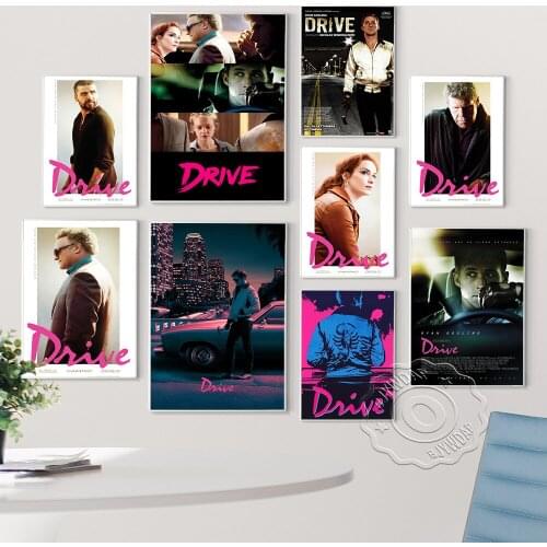 Drive Classic Movie Art Prints Poster, Character Portrait Canvas Painting, Abstract Vintage Illustration Wall Picture Home Decor