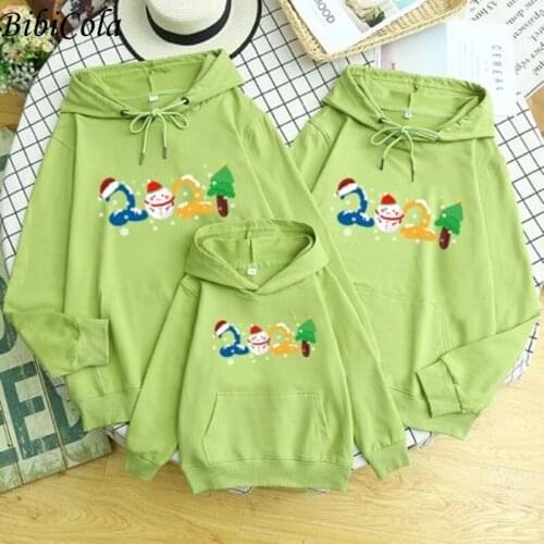 Christmas Parent-child Hooded Lightweight Long Sleeve T-shirt Family Matching Outfits Fashion Father Mother Son Daughter Suit