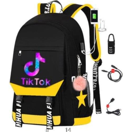 Tik Tok New Backpack Character App TIK TOK Backpack Men Women Travel Laptop Teens School Bags Girls Boys Mochilas Birthday Gift