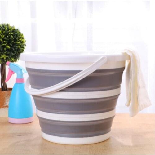 10L silicone folding bucket large capacity space saving washable fishing camper bucket kitchen supplies WF817307