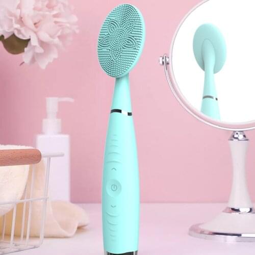 Silicone Electric Facial Massage Cleaner Handheld USB Charging Face Clean Brush Blackhead Deep Cleaning Face Brushes