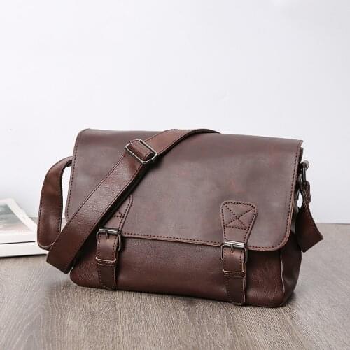 Vintage Mens Shoulder Bag Men Sling Crossbody Messenger Bags for Man Fashion Soft Leather Handbag Travel Satchels Bolsos Hombre