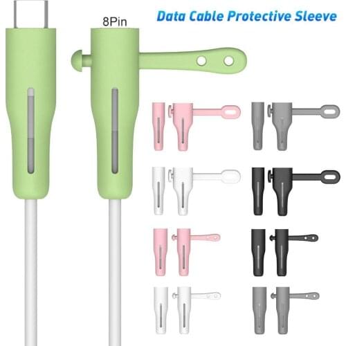 Convenient Portable Silicone AtoL/CtoL USB Charging Cable Cord Protective Cover for iPhone