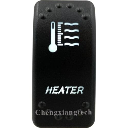 Car Boat SUV UTV RV Truck-White Led -5 Pins-On Off-Laser Etched-Heater-Rocker Switch-12v 24v-Overload Protection-IP66