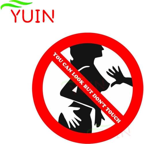 Funny YOU CAN LOOK BUT DON'T TOUCH Sexy Car Sticker Cars Accessories Fashion Decoration High Quality Waterproof Decal 14*14cm