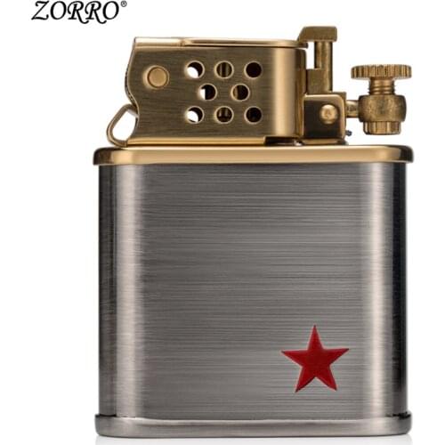 Lighter Creative Chinese Heart Presignition Retro Grinding Wheel Drawing Personality Windproof Man