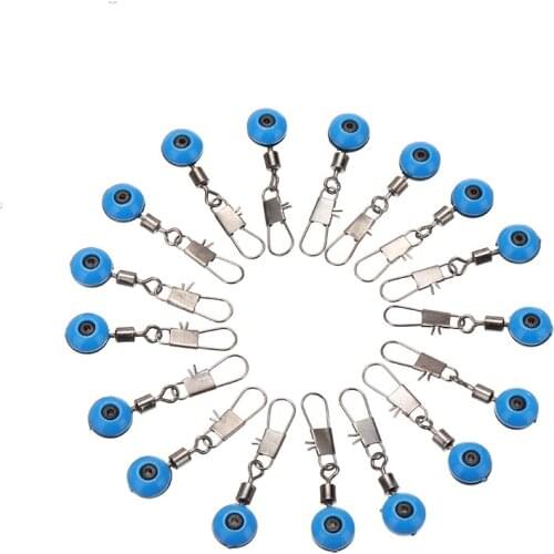 New 20PCS Fishing Line Clip Sinker Slides Small Plastic Sea Fishing Lure Beans Belt Fishing Swivels Connector Accessories