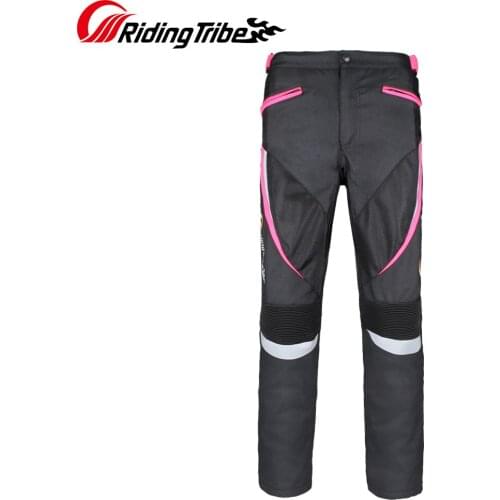 Riding Tribe Womens Motorcycle Pants Summer Protective Waterproof Motocross Riding Trousers Anticollision With Kneepads HP-20