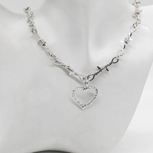 Punk Gothic Style Barbed Wire Choker for Women Iron Wire Choker Hip-hop Thorn Chain Gifts