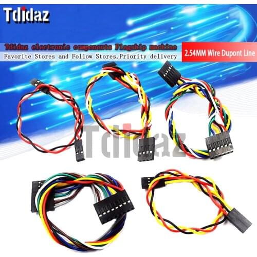 10PCS 2.54MM 2.54 Wire Dupont Line female to female 2P/3P/4P/6P/8P 20CM Dupont cable connector JUMPER CABLE WIRE FOR PCB