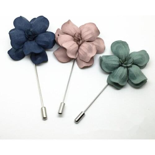 10pcs about 75mm Brooch Flower Lapel Pin Three Colors Available