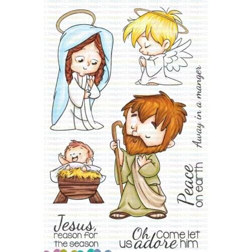 11x16 Angel boy Transparent Clear Rubber Stamp Sheet Cling Scrapbooking Photo Album PaperCard DIY Craft