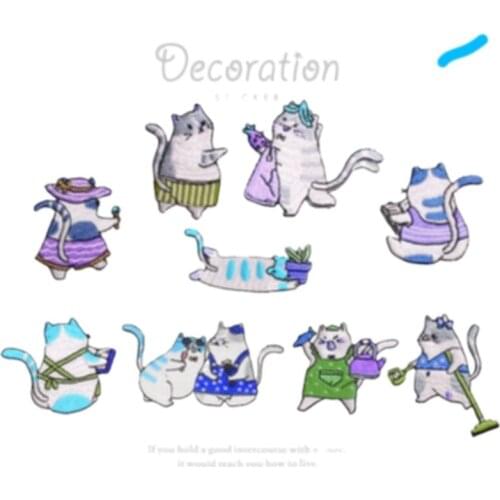 20pcs/lot Fashion Kitty Girl Heart Embroidery Patch Clothing Decoration Sewing Accessories DIY Craft Hand Ledger Applique