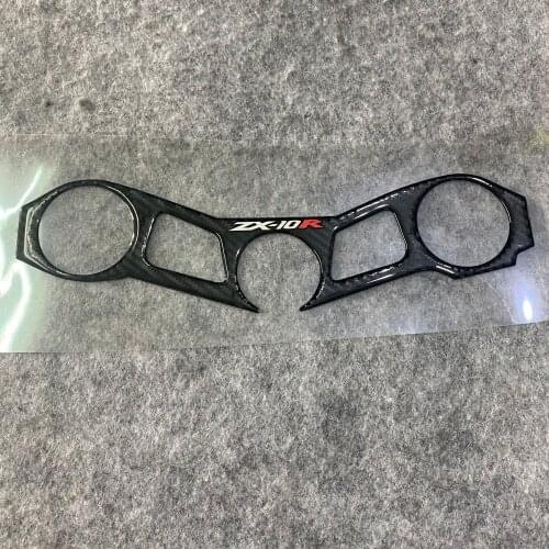 3D motorcycle Carbon-look Upper Triple Yoke Cover Protector Decal sticker Case for KAWASAKI ZX10R ZX-10R 2011-2015 2012 2013 14