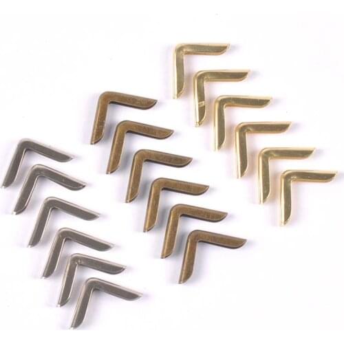 50 Pcs Silver/Golden/Bronze Book Folder Albums Menu Metal Corner Protectors Card File DIY Scrapbooking Accessories 14.5x14.5mm