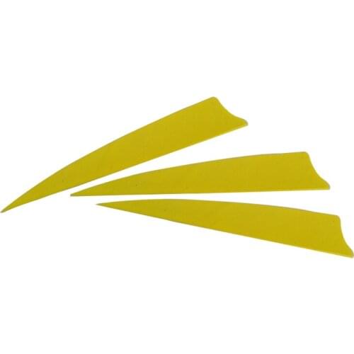 50 pcs Yellow Turkey Feather 4" Shield back DIY arrow accessories archery bow free shipping