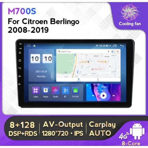 2 Din Android 10 Car Radio Multimedia Player For Citroen Berlingo 2 B9 2008-2018 WIFI GPS Navigation Head Unit Carplay+Auto BT