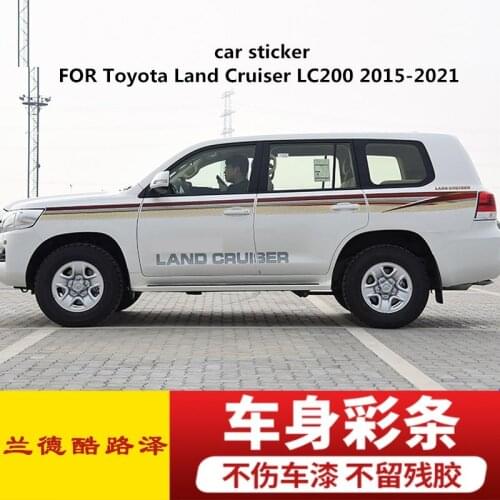Car stickers FOR Toyota Land Cruiser LC200 2015-2021 modified personalized custom creative decal color bar