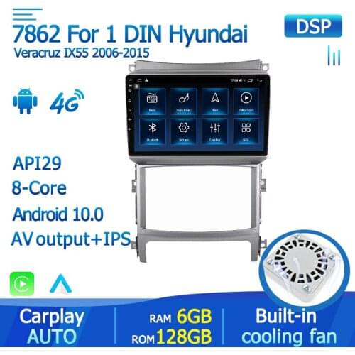 Ram 6+128G Car Radio Multimedia Video Player Android 10 For Hyundai Veracruz ix55 2006 - 2015 Navigation GPS Stereo Av Output BT