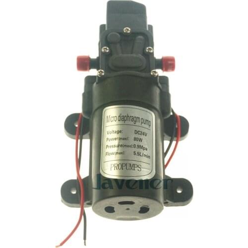 DC 24V 80W 10mm Hose Barbed Diaphragm Water Pump Self-priming Booster Pump With Automatic Pressure Switch 330L/H