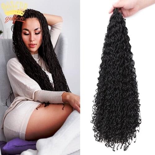 Long 28" Curl Zizi Box Crochet Braiding Hair Synthetic Colorful Curl Zizi Box Braids Hair Extensions 28roots/pack for Girl