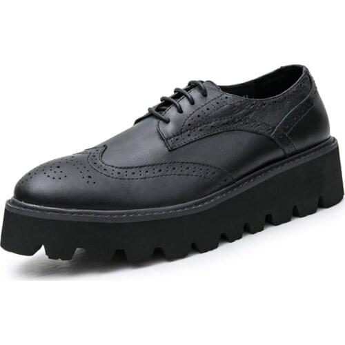 Eshine Guss Summer British Brock Shoes Mens Carved Thick-soled Casual ShoesThe Platform Mens Tide shoes