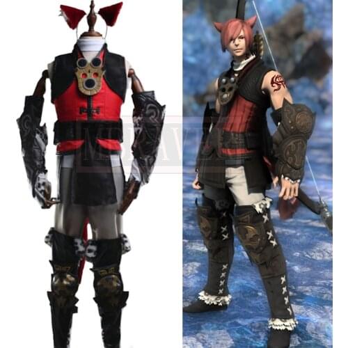 Final Fantasy XIV FF14 Crystal Exarch G'raha Tia Cosplay Costume Halloween Party Uniform Outfit Custom Made Any Size
